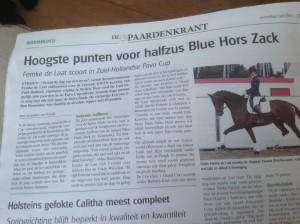 Mooi artikel in de paardenkrant over Evirona, Estrade K en Desire